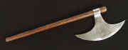 two handed large medieval battle axe