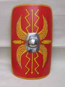 Roman Shield in red and gold