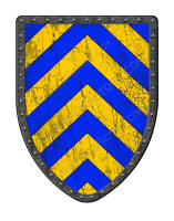 Chevronny of Ten Blue and Gold shield