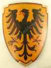 Eagle Rising shield in yellow and black