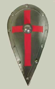red cross medieval kite shield