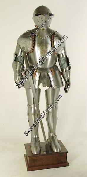 Sentinel Medieval Suit Of Armor On Stand With Sword